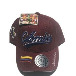 Rare Authentic NATY Colombia Country Hat Cap Adjustable Strap Stitched Embossed